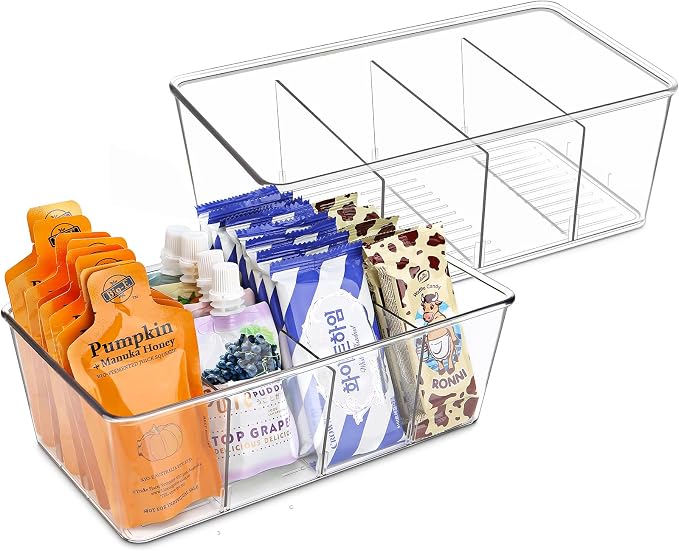 Batoto Pantry Organization and Storage Bins, Refrigerator Organizer Bins – Clear by Batoto