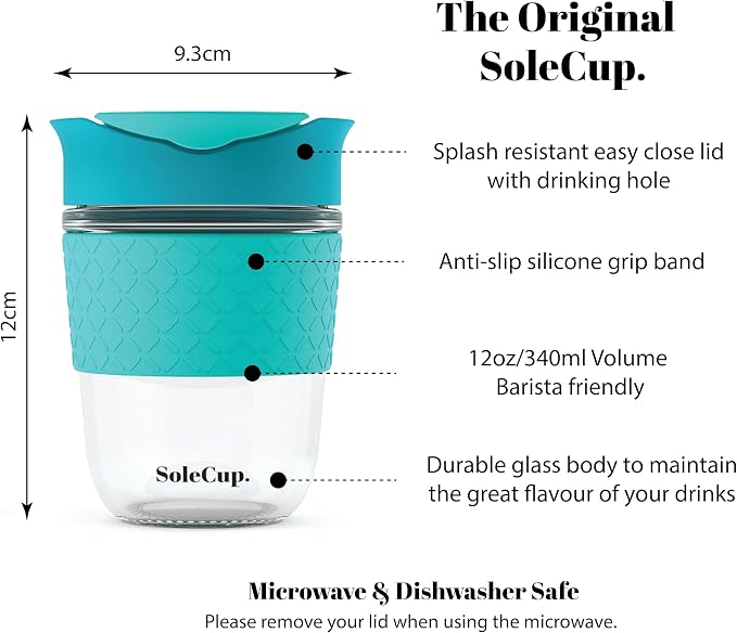 Reusable Strengthened Glass Travel Cup - Image 2