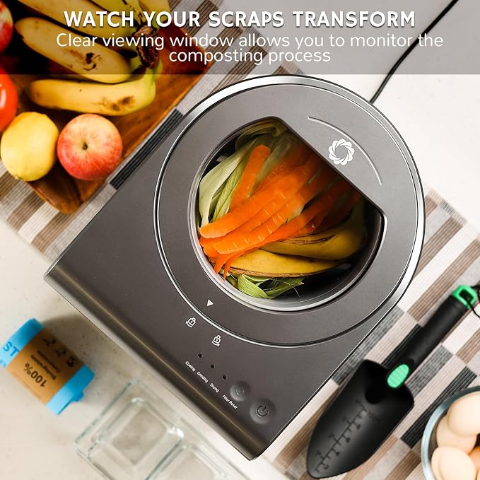 Airthereal Revive R500-V Electric Kitchen Composter, Visual Glass Cover - Image 2
