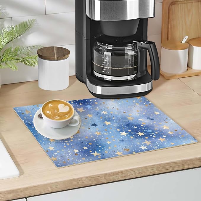 Coffee Mat Coffee Bar Station Maker Machine Pot Table Spill Mat Leather - Image 5
