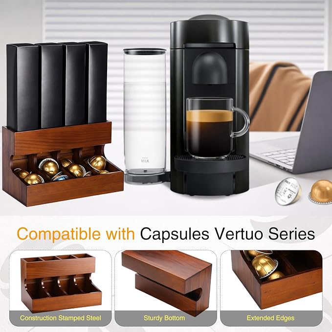 Wooden Coffee Pod Dispenser Compatible - Image 3