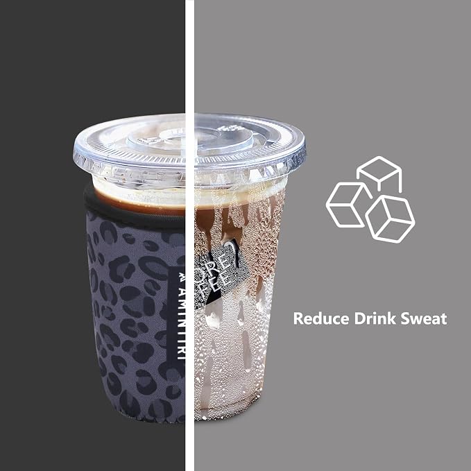 3 Pack Reusable Sleeve for Iced Coffee Cup, Coffee Neoprene Sleeve for Iced&Hot - Image 2