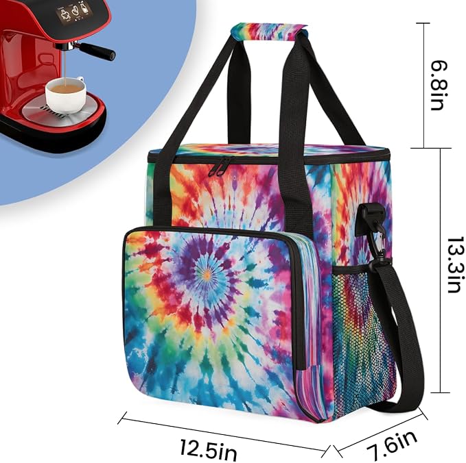 Tie Dye Colorful Boho Hippie Coffee Machine Bag Compatible - Image 2