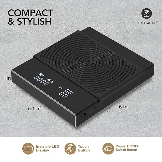 TIMEMORE Black Mirror Basic 2 Coffee Scale Espresso/Pour Over - Image 3