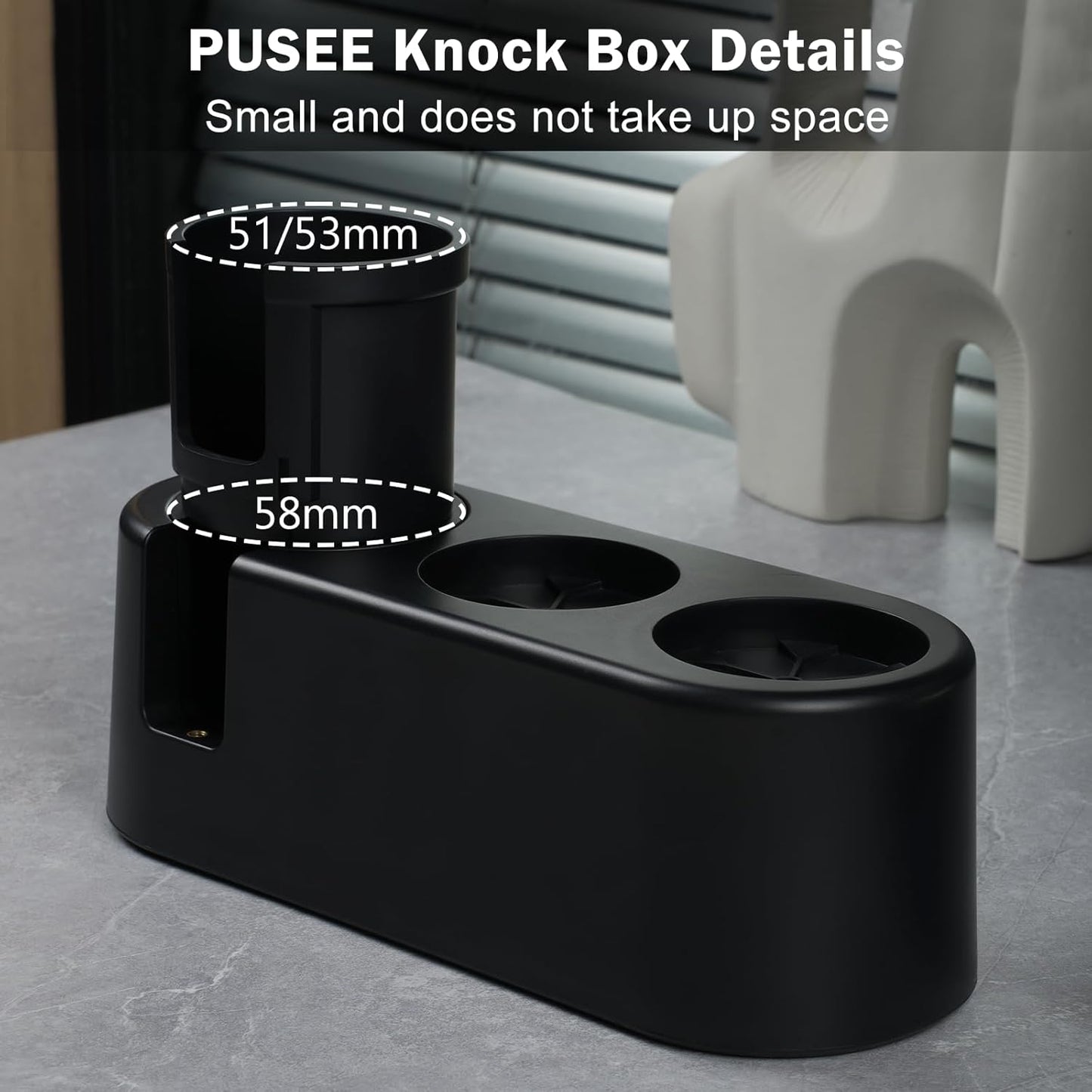 PUSEE Espresso Tamping Station, Espresso Organizer Station Fit for 51/54/58mm Espresso Accessories, Plastic Espresso Station Coffee Tamper Station, Multifunctional Coffee Tools Organzier (3 in 1)