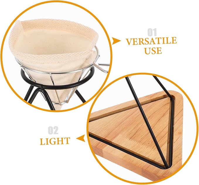 Healifty Reusable Stainless Steel Coffee Filter Stand Set Manual Pour-over - Image 9