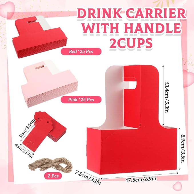 MotiMind 150 Pack Teacher Appreciation 2 Cup Drink Carrier - Image 3