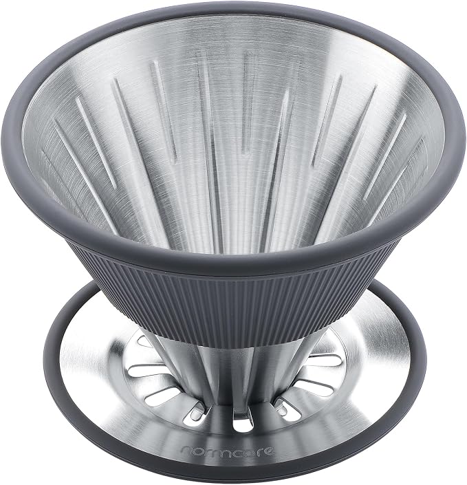 Normcore 2-in-1 Pour Over Coffee Dripper, 1-4 Cups Metal Coffee Dripper - Image 2