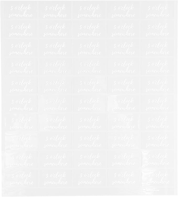 Restaurantware-1.9 x 1 Inch 5 O'Clock Somewhere Juice Bottle Labels, 100 by Restaurantware