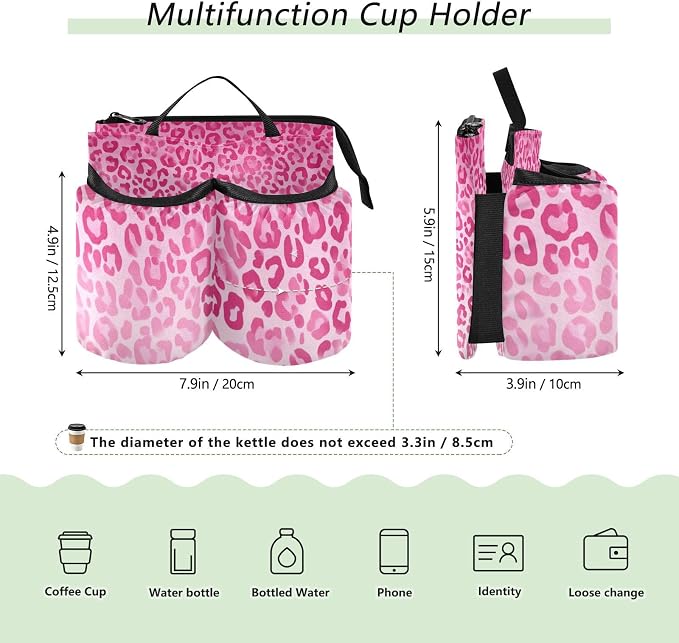 Luggage Cup Holder for Suitcases Free Hands Suitcase Cup Holder Portable Travel - Image 3