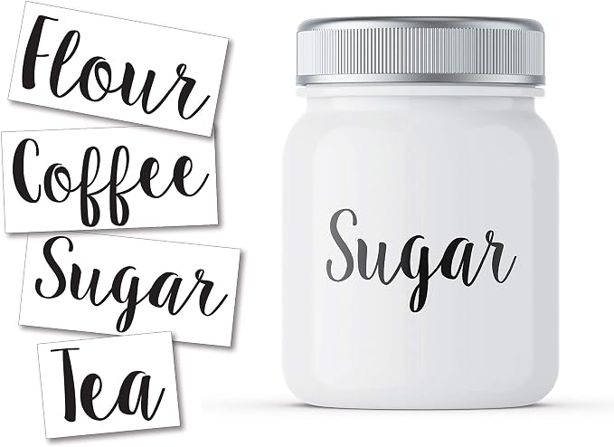 Flour, Tea Decal Stickers Labeling by Eggleston+Design+Co