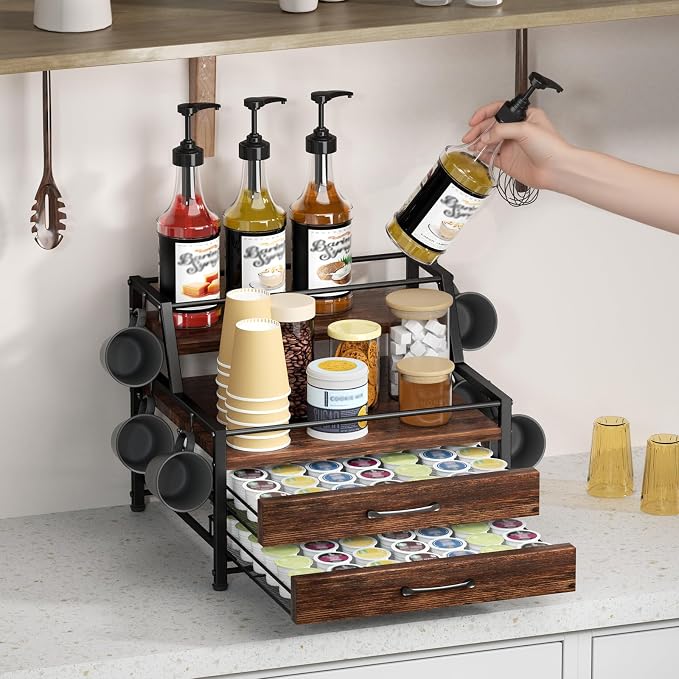Homsorout Coffee Syrup Rack Organizer - Image 7