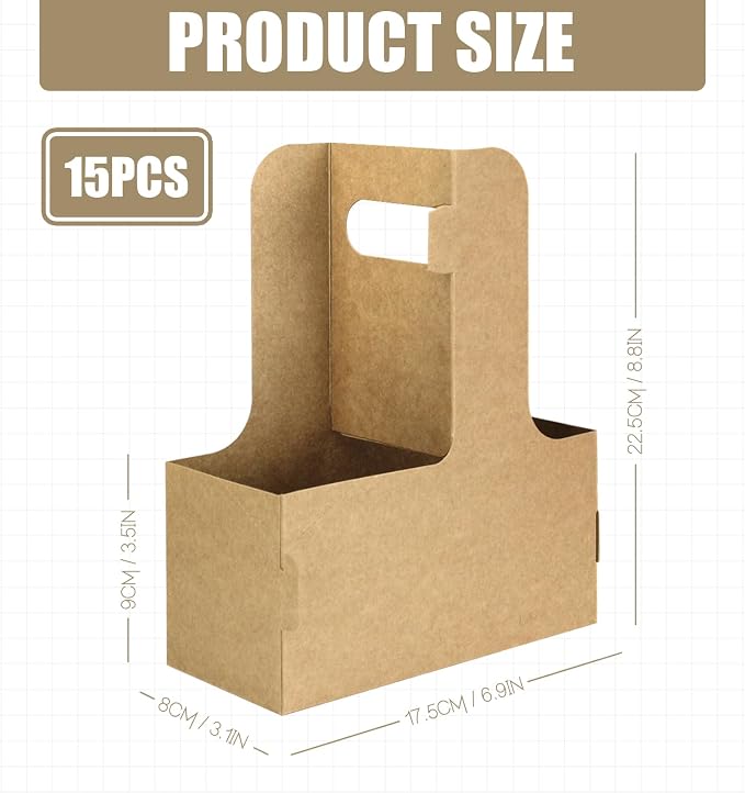 2 Cup Disposable Drink Carrier for Delivery - Image 2