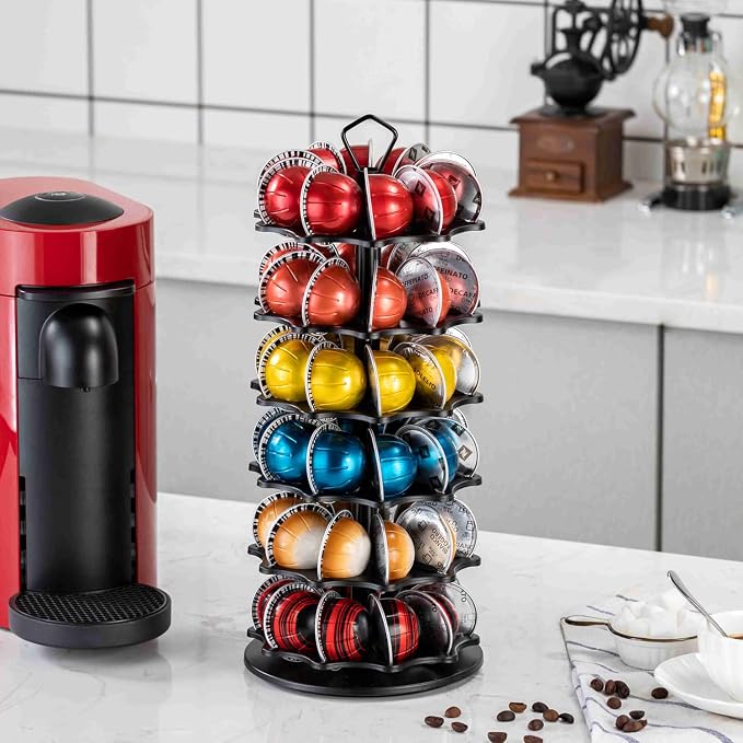 FlagShip 6 Tier Coffee Pod Holder Vertuo Carousel Stand Storage - Image 7