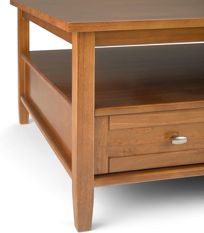 SIMPLIHOME Warm Shaker Square Coffee Table - Image 8