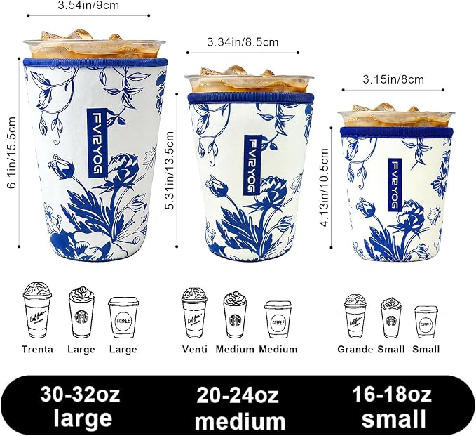 Reusable Insulated Neoprene Iced Coffee Sleeves - Image 7