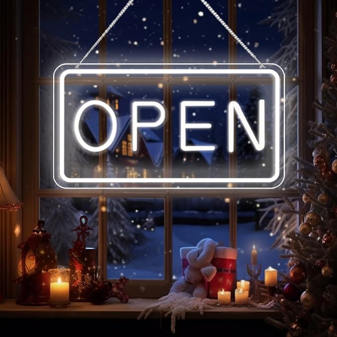 Open Neon Sign for Business – 16x9 inch USB Powered LED Open Sign by Unknown