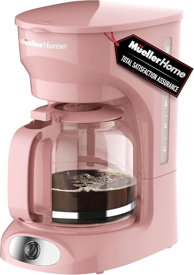 MUELLER HOME 12-Cup Pink Coffee Maker by MUELLERHOME