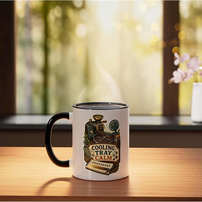 Cooling Tray Calm Coffee Roasting Ceramic Mug - Image 3