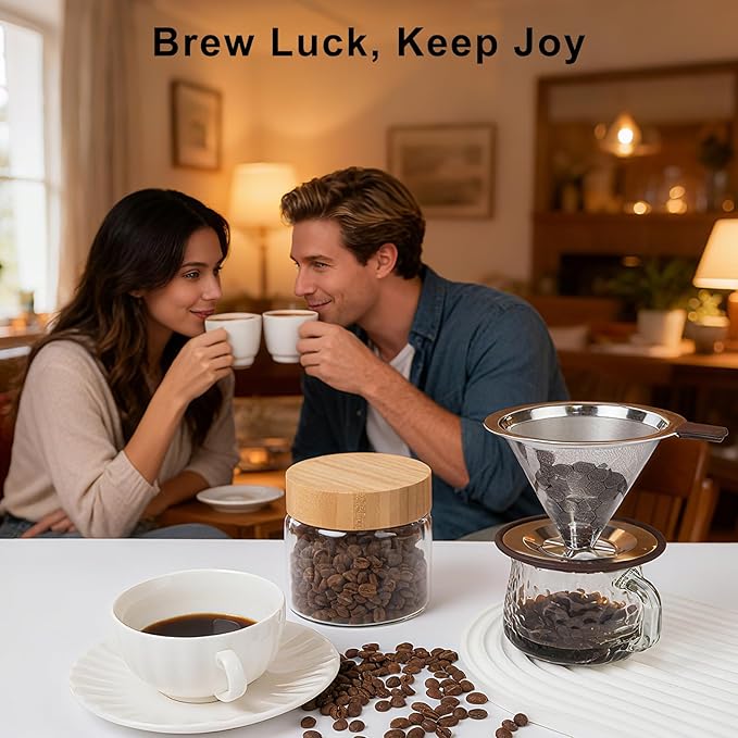 Pour over Coffee Dripper, Stainless Steel Paperless Reusable Coffee Filter - Image 7