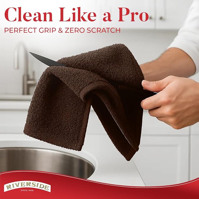 RIVERSIDE Bar Mop Towels Pack of 12, 16x19 Inches, 100% Ring Spun Cotton Terry - Image 7