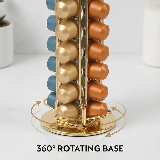 Coffee Pod Holder for Nespresso OriginalLine, Rotating Coffee Capsule Storage - Image 3