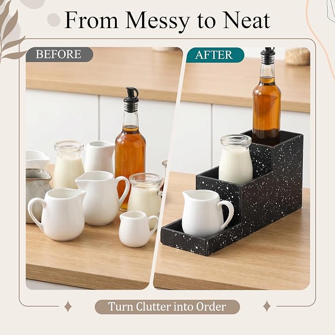 Leinuosen 3 Step Creamer Bottle Pump Riser, Syrup Bottle Organizer, Syrup Rack - Image 6
