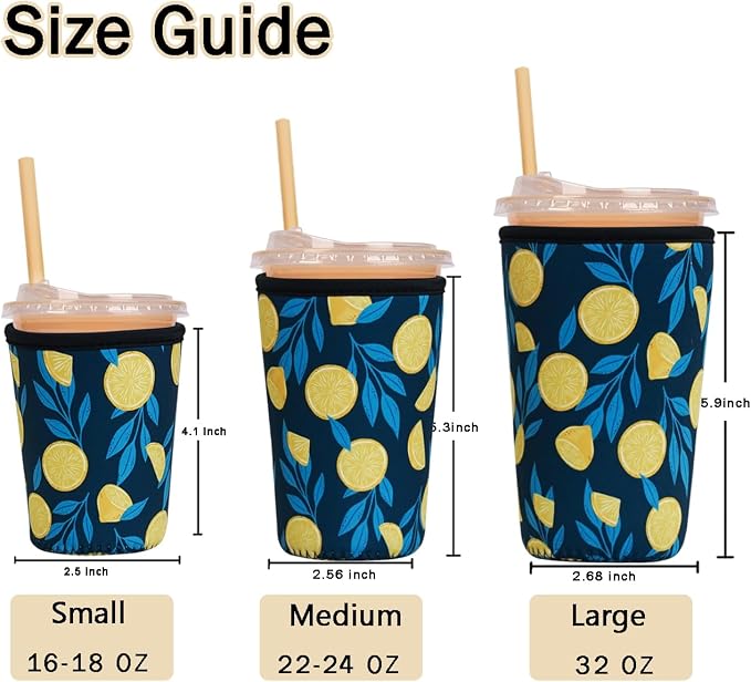 Reusable Insulated Sleeve for Iced Coffee Cup, Beverage Holder for Iced Coffee - Image 5