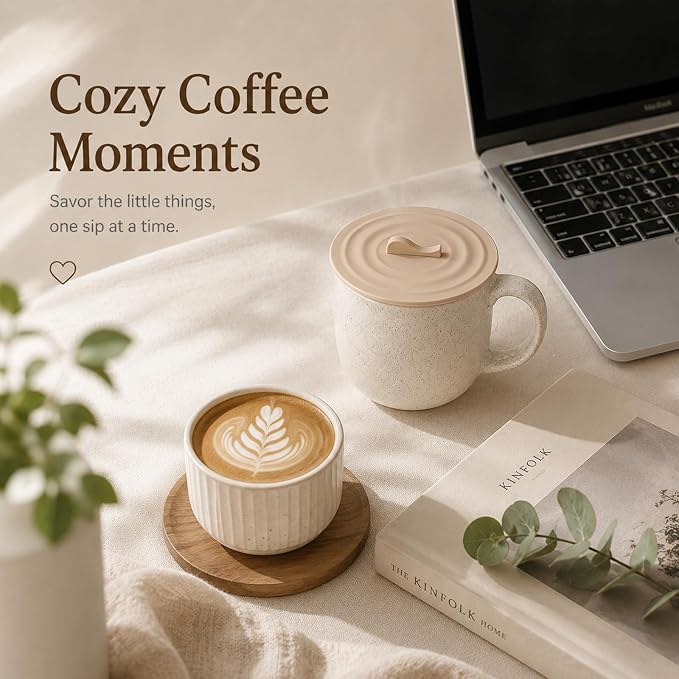 Silicone Cup Lids for Coffee Mugs, 4 Pack Reusable Silicone Mug Covers for Hot - Image 5