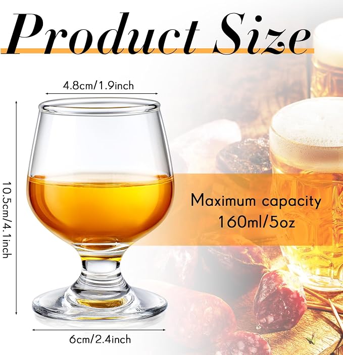 Qunclay 48 Pcs Shot Glasses Cute Cognac Snifter Small Brandy Snifter - Image 2