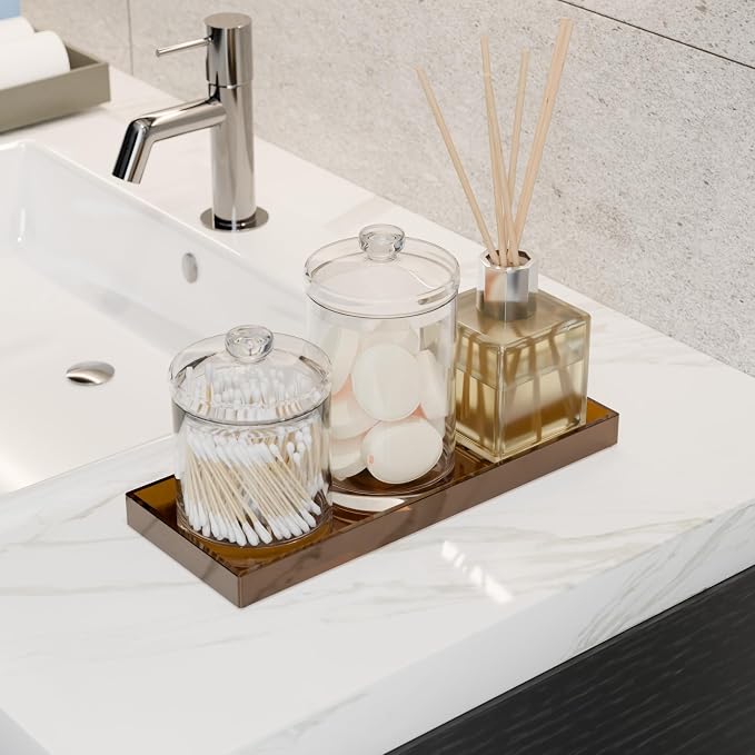 ATZYmolin 11" x 4.3" Bathroom Vanity Tray Acrylic Decorative Counter Organizer - Image 5