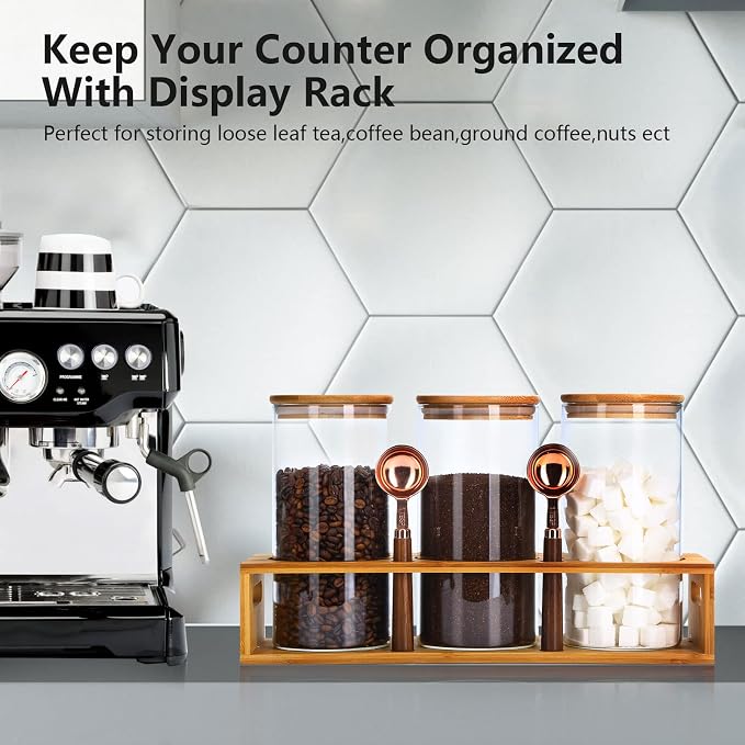 ZOMUIA Glass Coffee Containers Airtight Coffee Bean Storage Canisters - Image 2