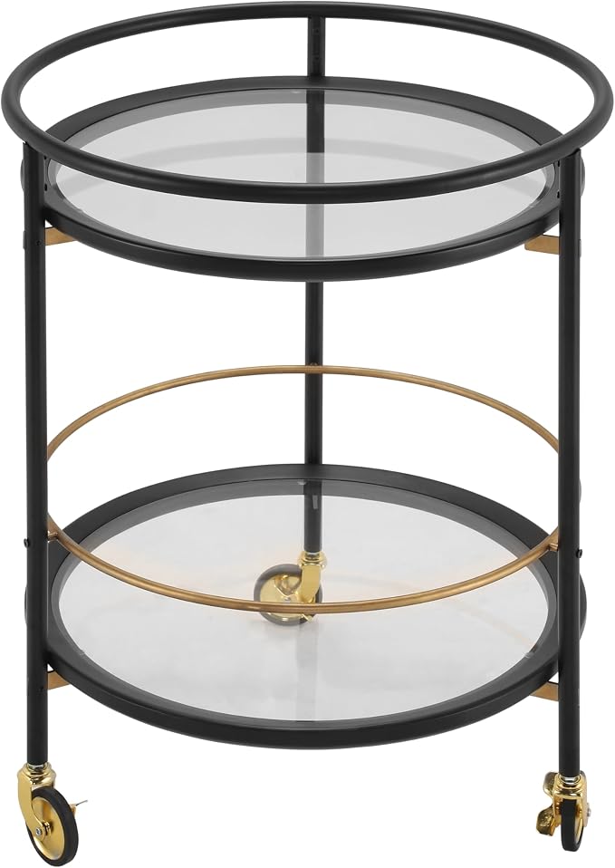 GDFStudio Modern Round Bar Cart - Image 3