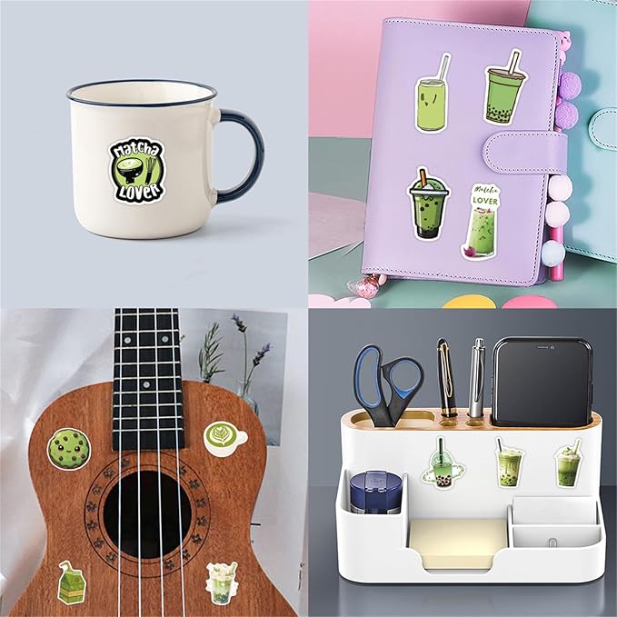 55PCS Matcha Stickers Funny Summer Decorations Stickers - Image 3