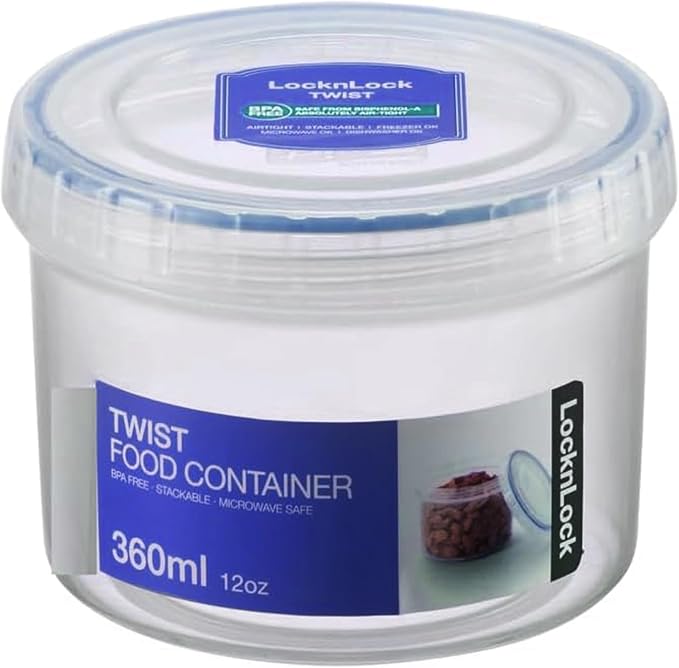 LocknLock Easy Essentials Twist Food Storage lids/Airtight containers, BPA Free by LocknLock