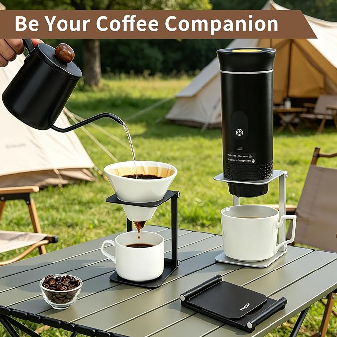 Pour Over Coffee Maker Stand, Foldable Portable Electric Espresso Machine Stand - Image 4