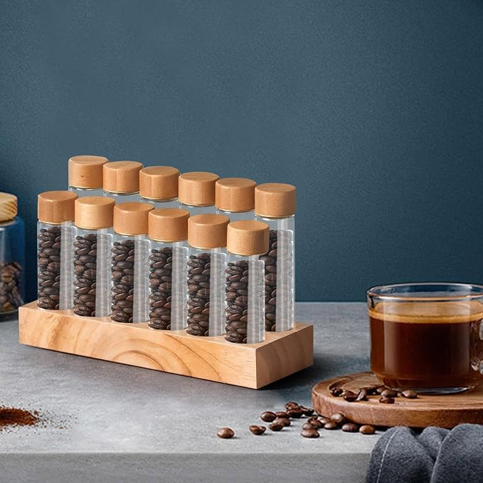 Coffee Bean Dispenser Coffee Bean Cellars, Glass Coffee Beans Storage Containers - Image 6