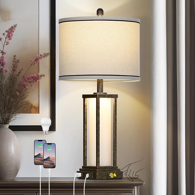 Cinkeda 27" Tall Vintage Table Lamp by Cinkeda