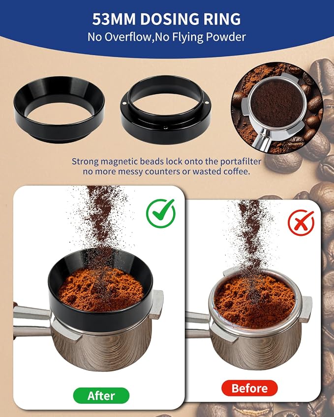 7 Pack 51mm Espresso Accessories – Tamper Station, Coffee Distributor, WDT Tool - Image 5