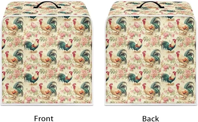Rooster Rose Coffee Maker Covers Coffee Dust Cover - Image 2