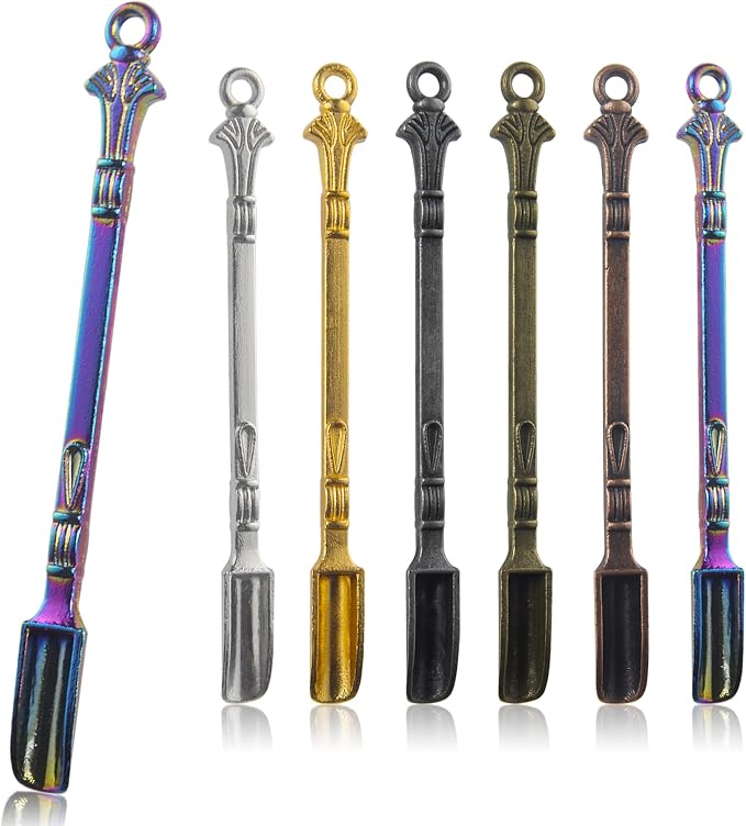 6-Pack Mini Spoons Metal Tiny Shovels 3-Inch Small Medicine Spoon by Demearly