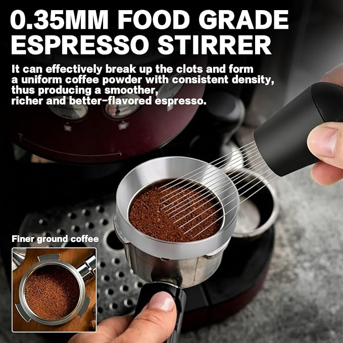 Reoszeank 51mm Espresso Accessories Kit – Coffee Distributor & Tamper Leveler - Image 4