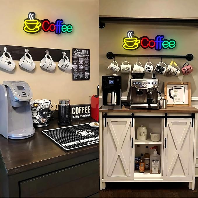 Coffee Neon Signs For Wall Decor, CoffeeBar Sign Dimmable USB Powered Neon - Image 6