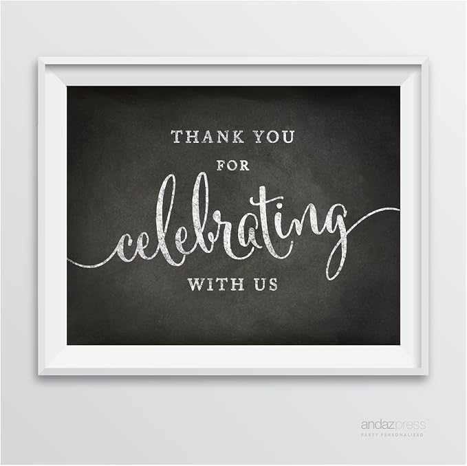 Andaz Press Wedding Party Signs, Vintage Chalkboard Print, 8.5-inch x 11-inch by AndazPress