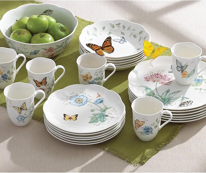 Lenox Dinnerware Set, Butterfly Meadow 18-Piece Set, Service - Image 4