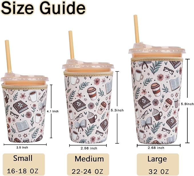 Reusable Insulated Sleeve for Iced Coffee Cup, Beverage Holder for Iced Coffee - Image 5