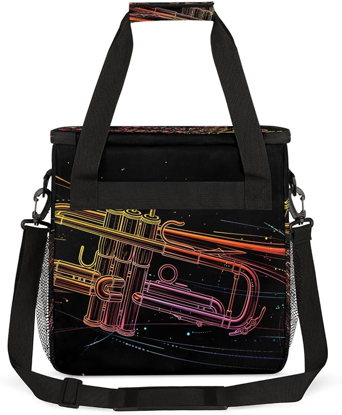 Instrument Music Trumpet Coffee Maker Carring Bag, Large Insulated Storage - Image 5