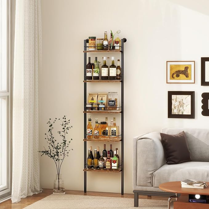 YMYNY 5-Tier Freestanding Wine Racks，Liquor Bottle Display Shelf - Image 7