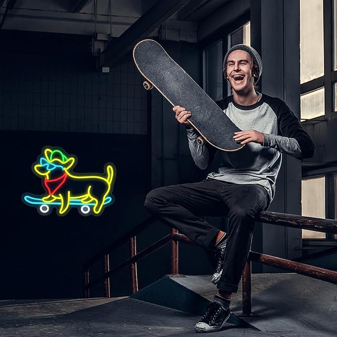 Dachshund Neon Sign Skateboard Dog Neon Sign - Image 6