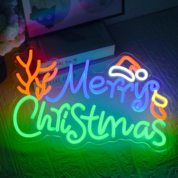 Merry Christmas Neon Sign Dimmable LED Merry Christmas Light Sign - Image 4